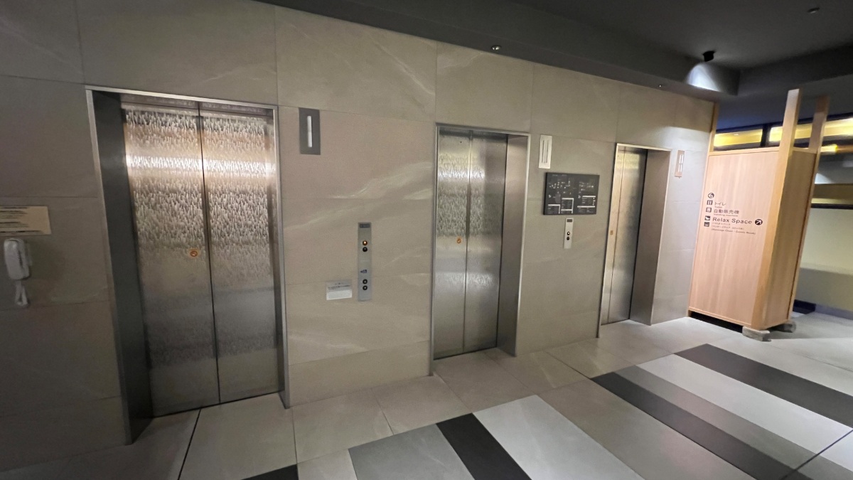 ホテル川六エルステージ高松の新メインタワーのエレベーター3基