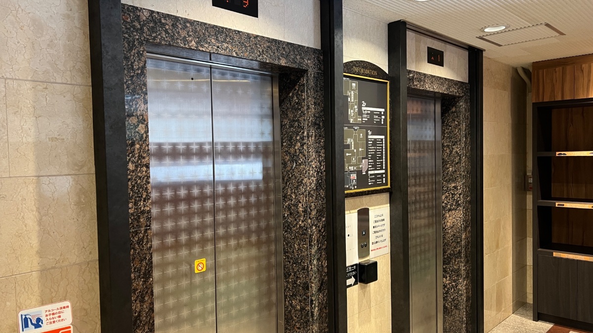 ホテル川六エルステージ高松のエルステージ館のエレベーター