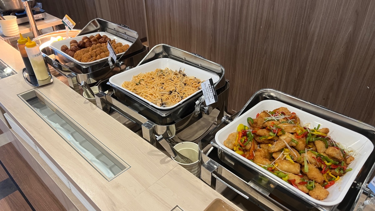 ホテルルートインGrand太田駅前の朝食ビュッフェ（おかず類）