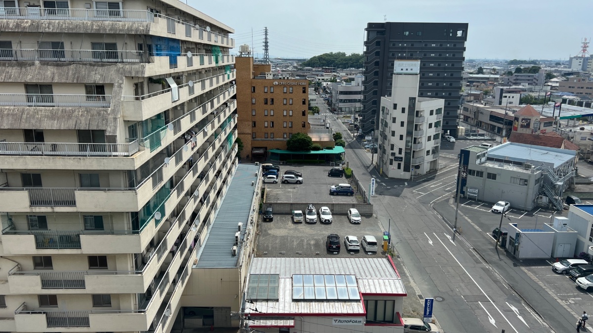 ホテルルートインGrand太田駅前の9階からの眺望
