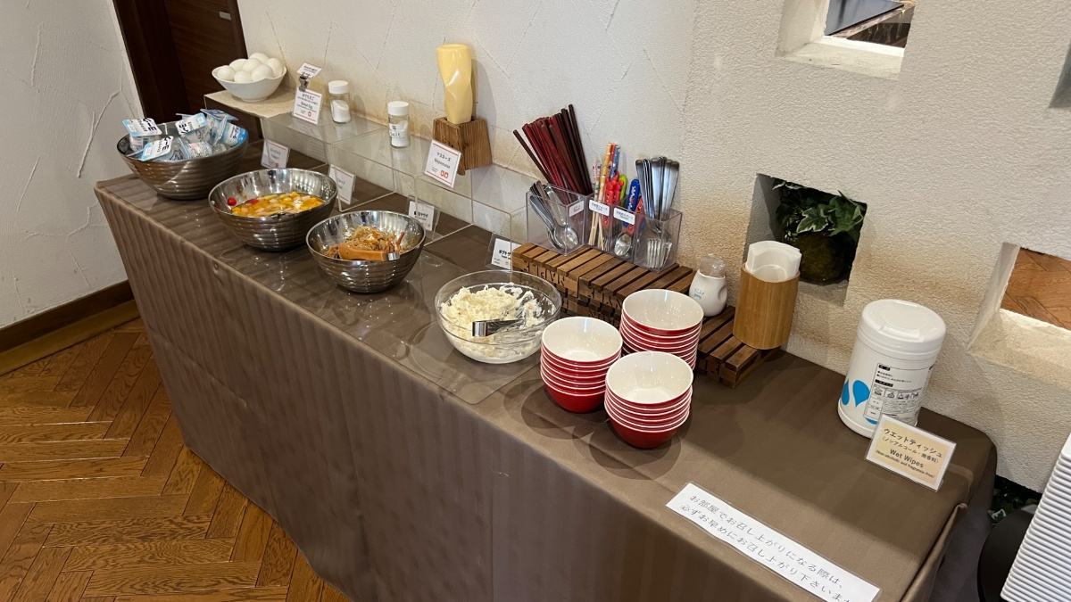 小田急ステーションホテル本厚木の朝食のおかず(和洋ビュッフェ)