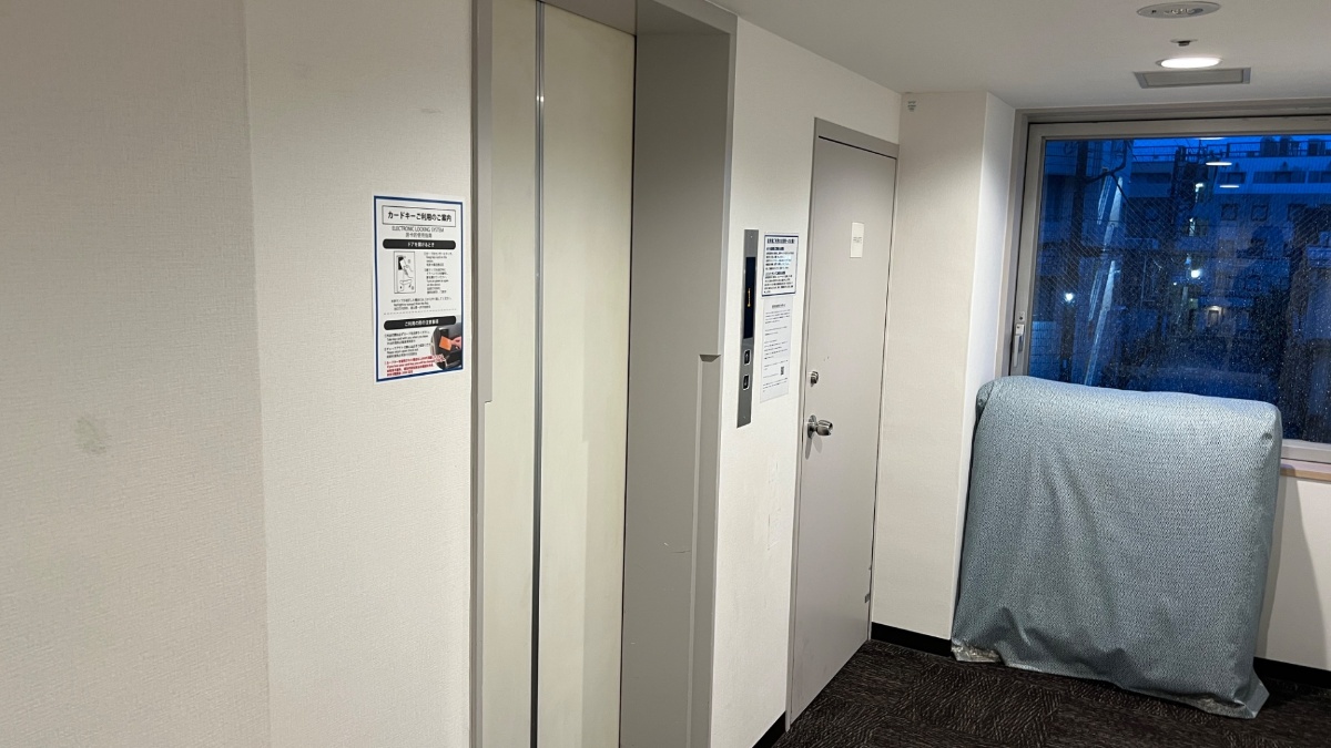 新狭山第一ホテルのエレベーター前