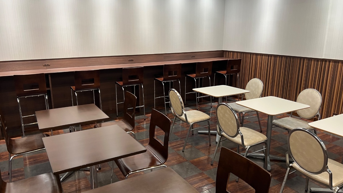 ベルズイン土浦の朝食会場の座席