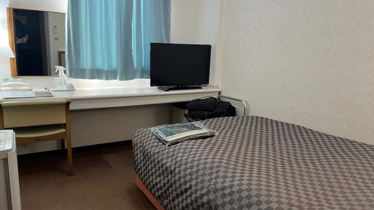 ベルズイン土浦の部屋全景（宿泊時）